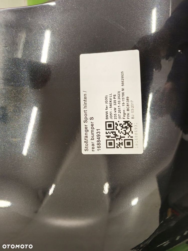 BMW 5 G30 ZDERZAK TYŁ M-PAKIET 6PDC 475 - 8