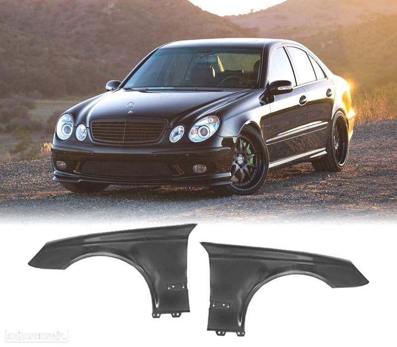 CONJUNTO GUARDA-LAMAS PARA MERCEDES CLASSE E W211 02-09 ALUMINIO - 1