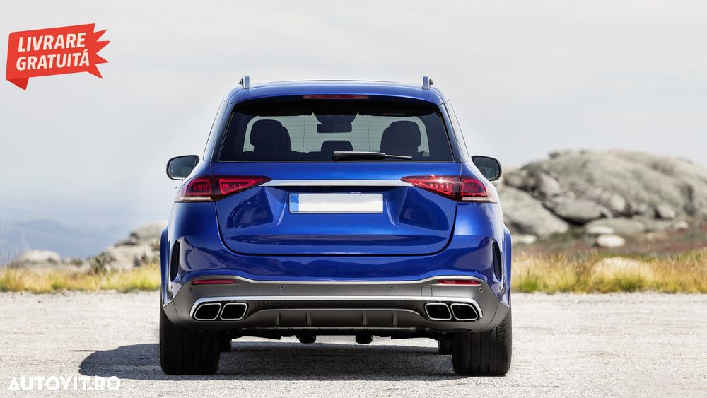 Difuzor Bara Spate cu Ornamente Evacuare Crom Mercedes GLE W167 SUV (2019-Up) GLE - livrare gratuita - 16