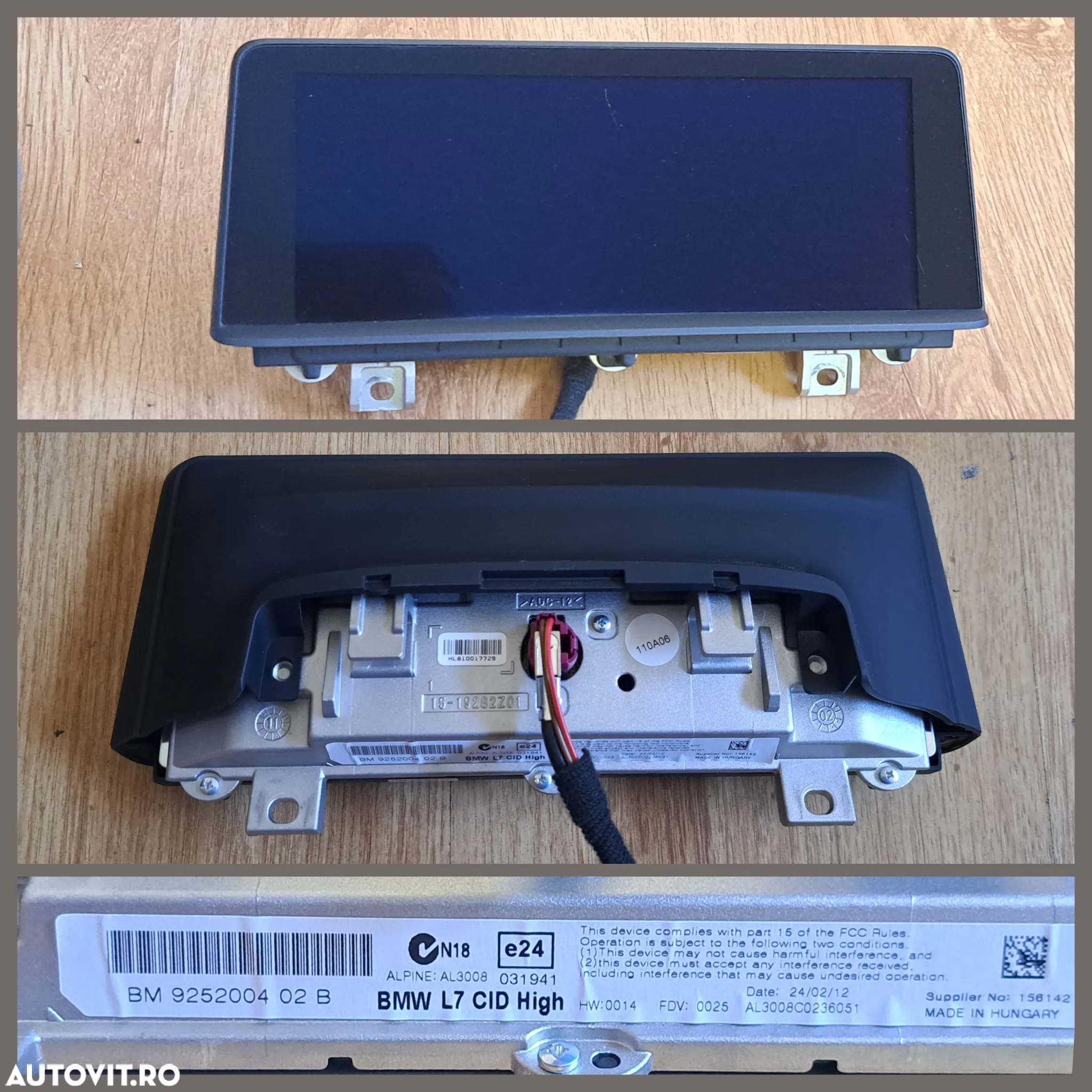 Set kit navigatie BMW F30 display 8.8" unitate navigatie CIC Joystick Panou butoan comanda Radio CD - 3