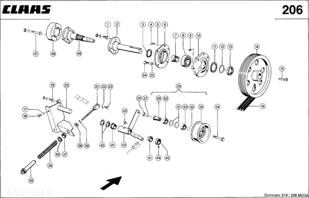 Claas variator/antrenare toba MEGA/DOMINATOR - 1