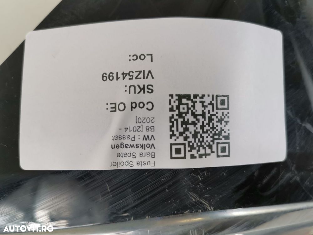 Fusta Spoiler Bara Spate Volkswagen VW  Passat B8 [2014 - 2020] Origin - 8