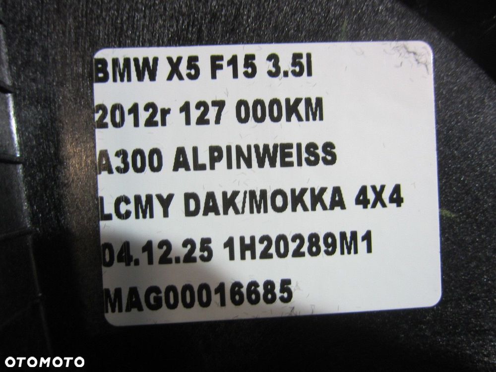 BMW X5 F15 F16 SCHOWEK KIEROWCY KONSOLI DESKI ROZDZIELCZEJ MOKKA 9288817 - 8
