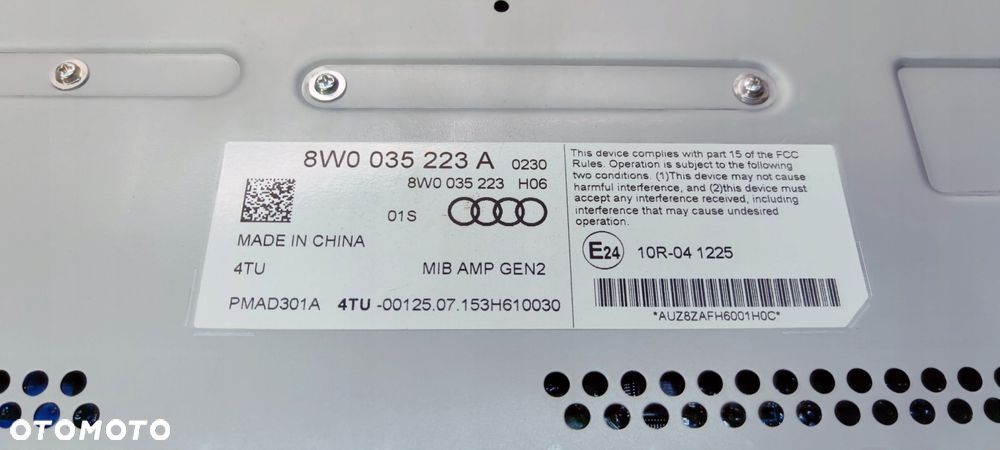 WZMACNIACZ BANG & OLUFSEN AUDI A4 A5 Q5 8W0035223A - 7
