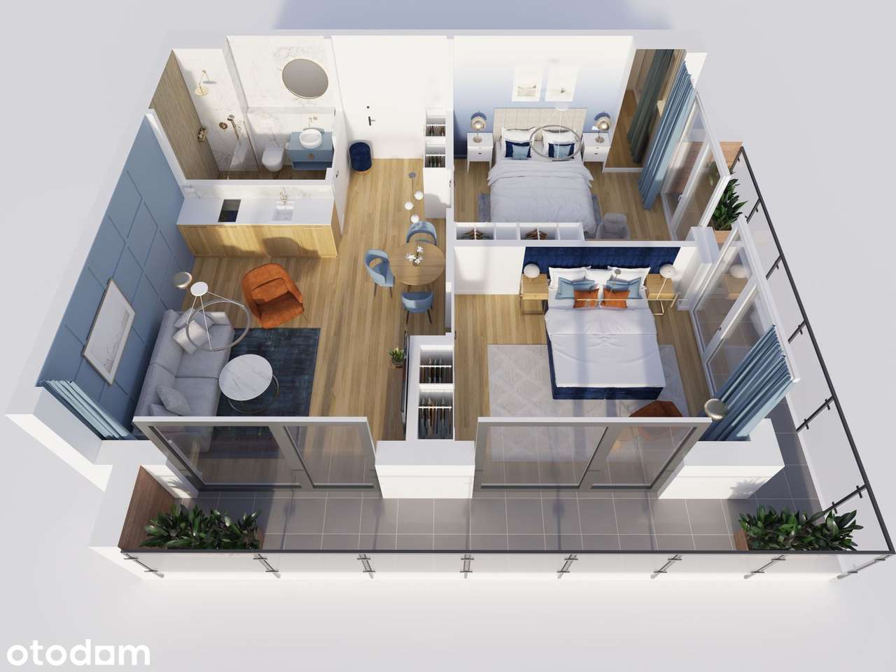 3-pokojowy apartament inwestycyjny | 52,83 m² | balkon 14,7 m²