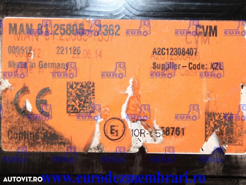 CALCULATOR CVM BASIC BV1 I2 MAN TGX TG3 81.25805.7362 - 2