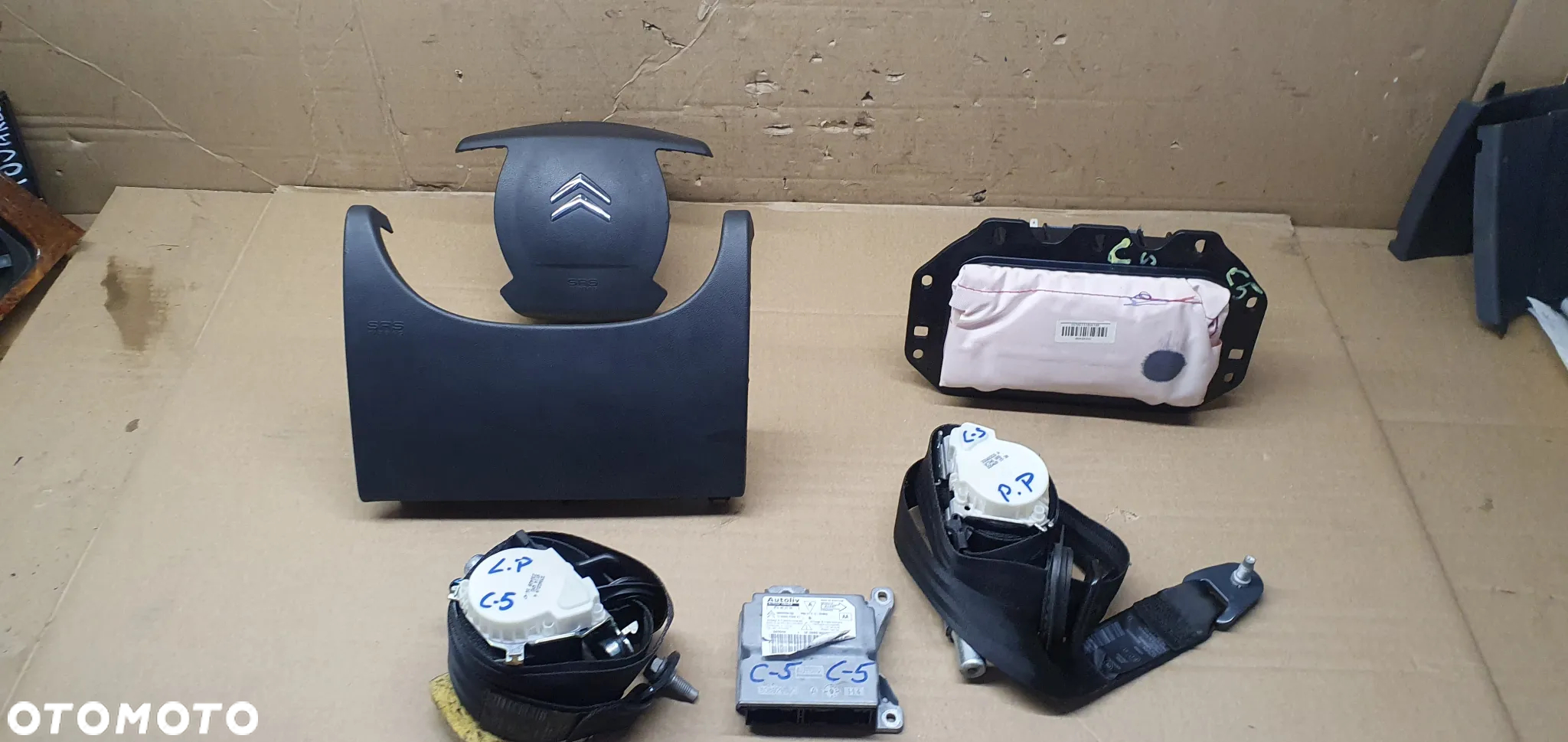 Konsola poduszki pasy AIRBAG  sensor zestaw naprawczy Citroen C5 III - 9