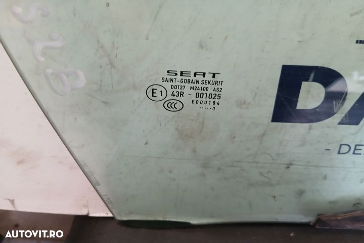 Geam usa fata dreapta 43R-001025 43R-001025 Seat Exeo 1 [2009 - 2012] - 2