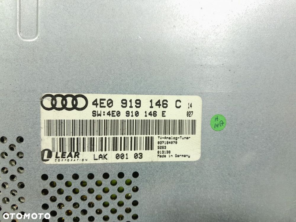 AUDI A8 D3 MODUŁ TUNER RADIA TV 4E0919146C - 4