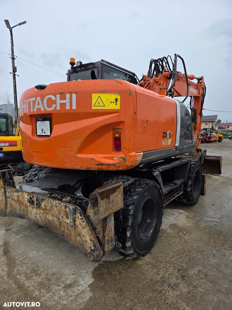 Hitachi ZX145 - W excavator pe roti pe pneuri compact - 5