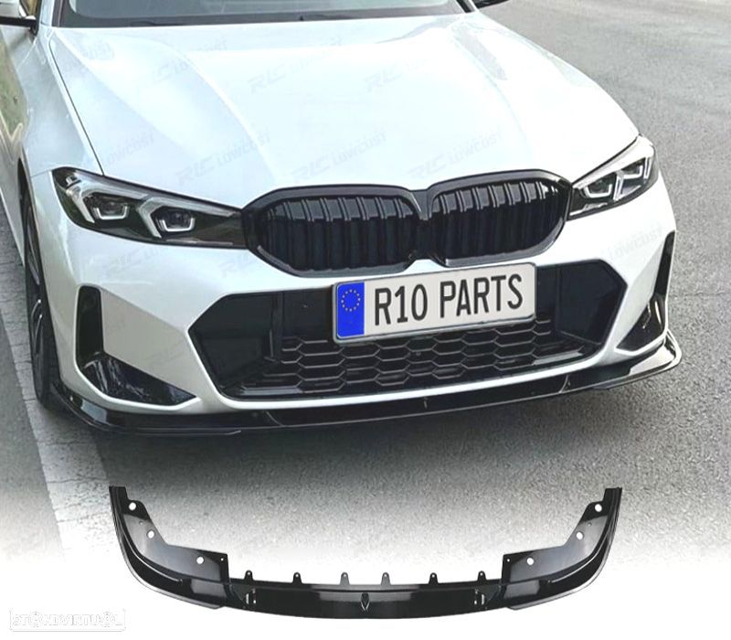 SPOILER LIP BMW G20 LCI 23-25 LOOK M 3D PRETO BRILHANTE - 1