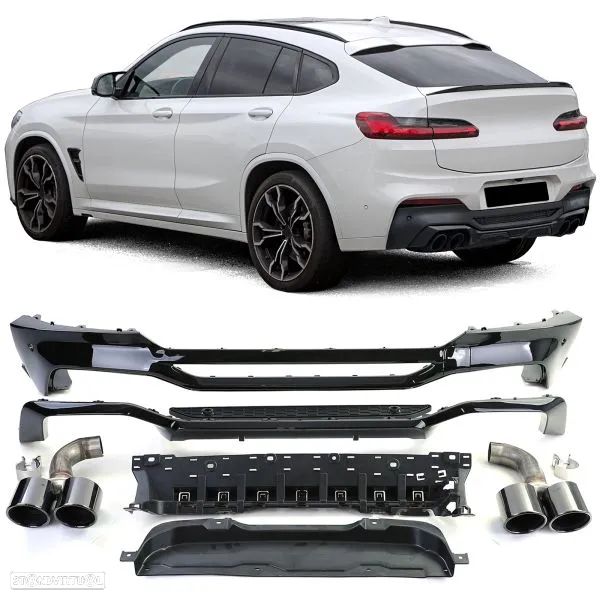 Difusor com Ponteiras Bmw X4 G02 (2018 a 2021) Performance - 1