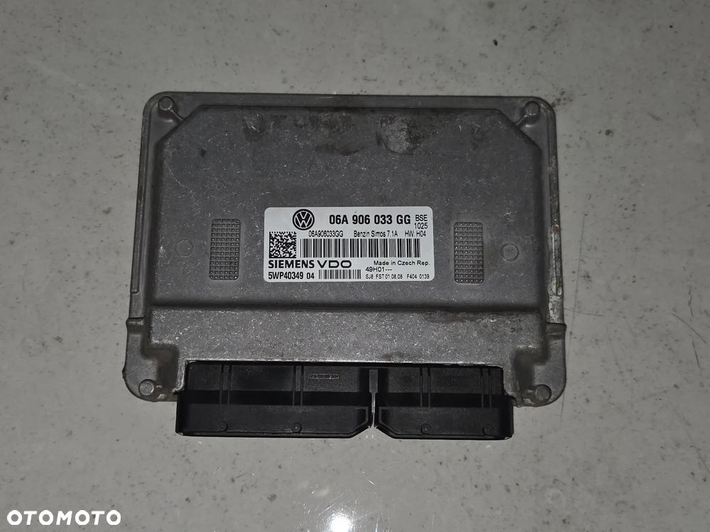 VW AUDI SEAT SKODA 1,6 KOMPUTER STEROWNIK SILNIKA SIEMENS 06A906033GG 5WP40349 - 1