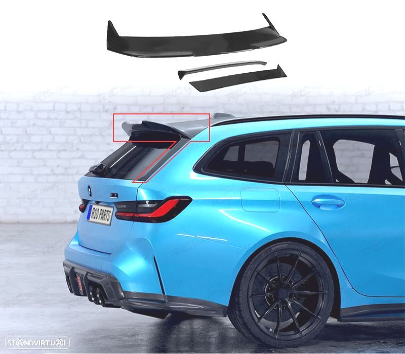 AILERON SPOILER TETO BMW G21 TOURING 18- PRETO BRILHANTE - 1