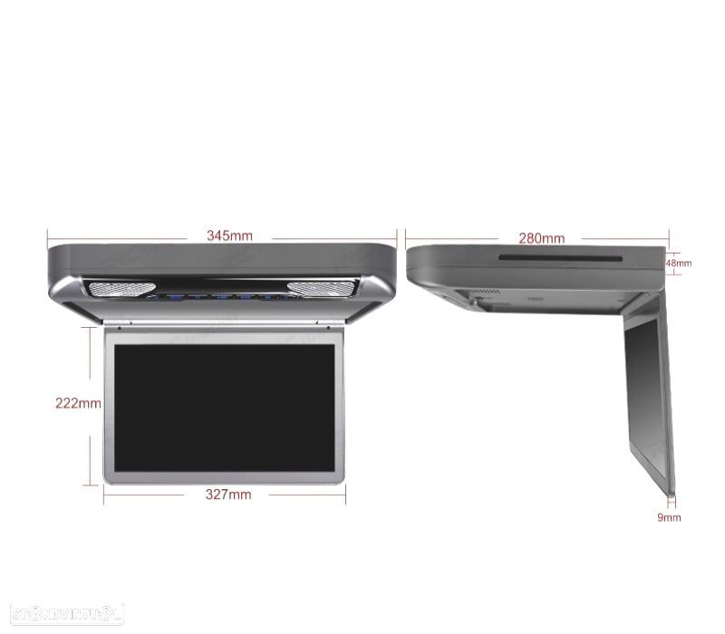 PANTALLA DE TECHO HD 1080P XTRONS 13,3" CON LUZ DVD HDMI SD USB Y ALTAVOCES - 2