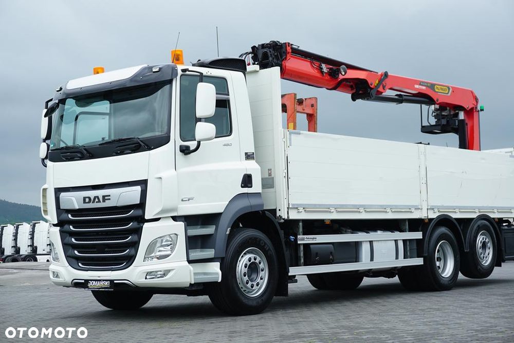 DAF CF / 480 / 6 X 2 / SKRZYNIOWY + HDS / PALFINGER PK 22 001L / OŚ SKRĘTNA / CHWYTAK - 23
