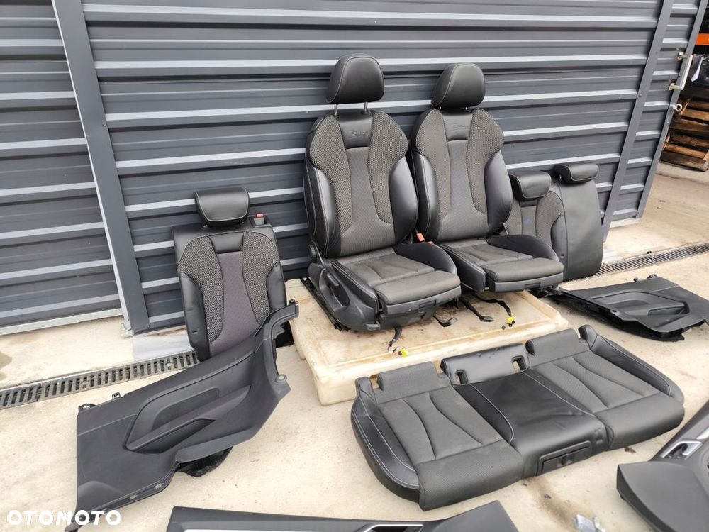 FOTEL FOTELE KOMPLET AUDI A3 8V 3-DRZWI SKÓRA+MATERIAŁ S LINE *2 ! - 13