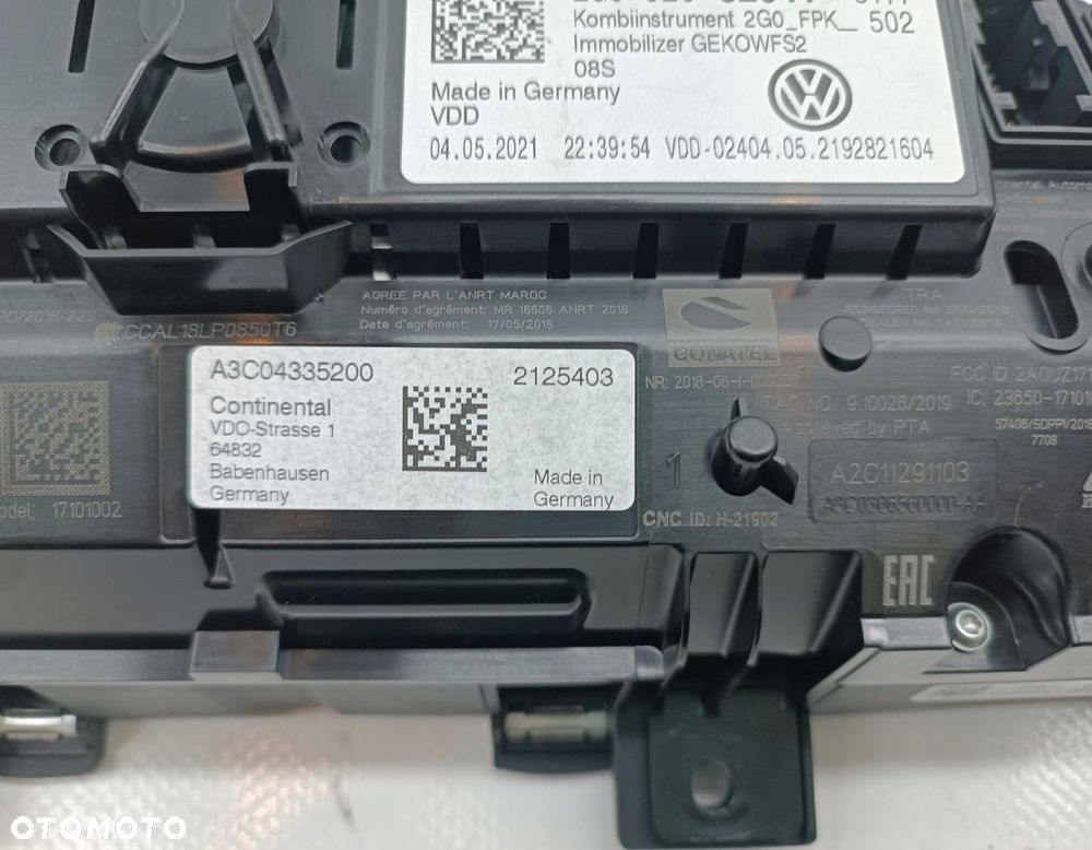 ZEGARY LICZNIK WYŚWIETLACZ VIRTUAL COCKPIT VW T-CROSS 1.0 2G0920320A - 7