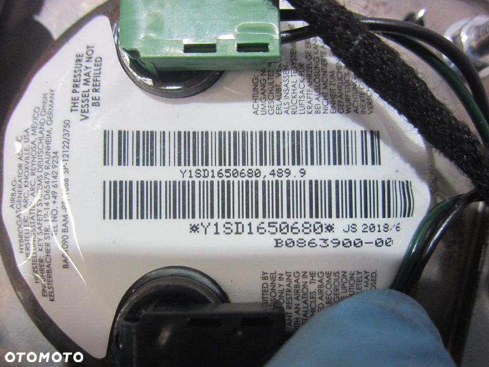BMW X3 G01 G02 PODUSZKA POWIETRZNA KIEROWCY AIRBAG 6878440 32307946621 USA - 7