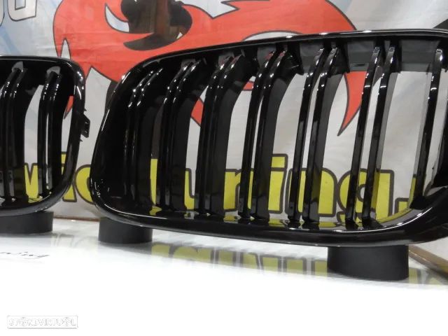 Grelha frontal em preto piano brilhante para BMW X4 F26 +2014 M4 look / dupla lâmina em Plastico ABS - 8