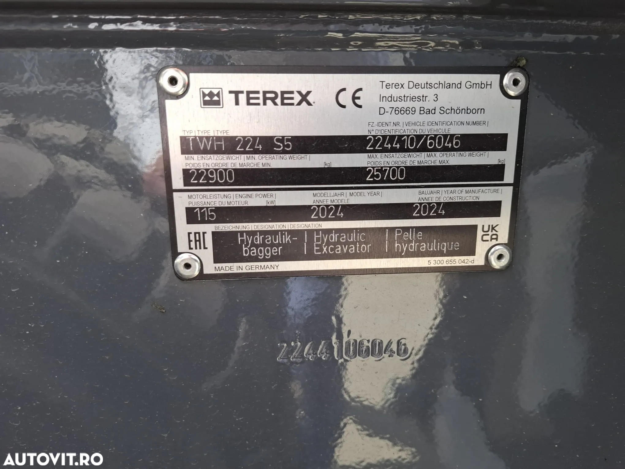 Terex FUCHS 26t, brate 11m, graifer 5 petale, cale fata spate-garantie, posibilitate leasing-269.000 EUR+tva - 4