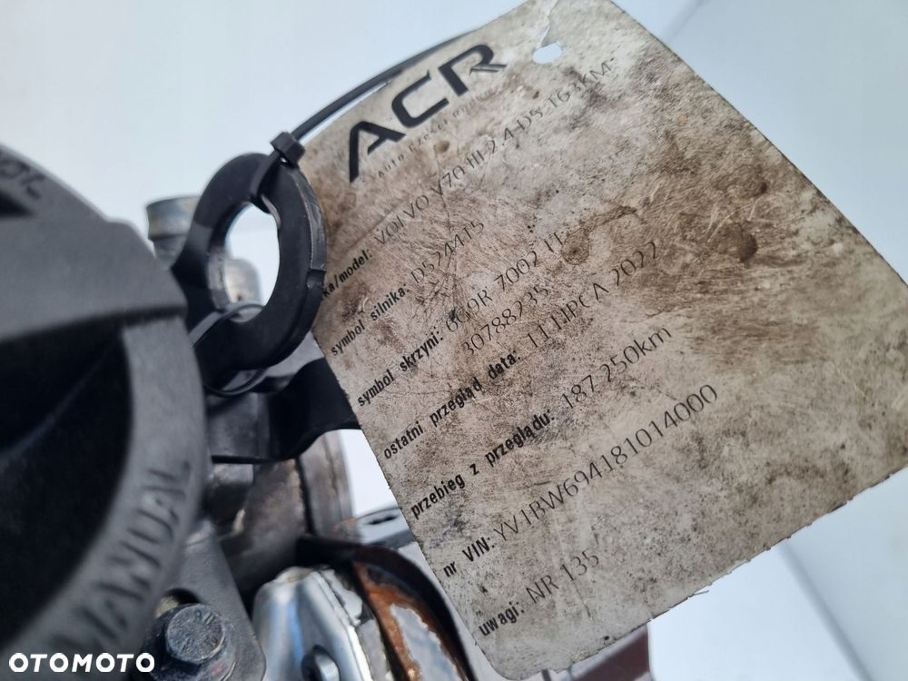 SILNIK Volvo S80 II 2.4 D DIESEL 163KM dokumenty 187tyś D5244T D5244T5 - 2