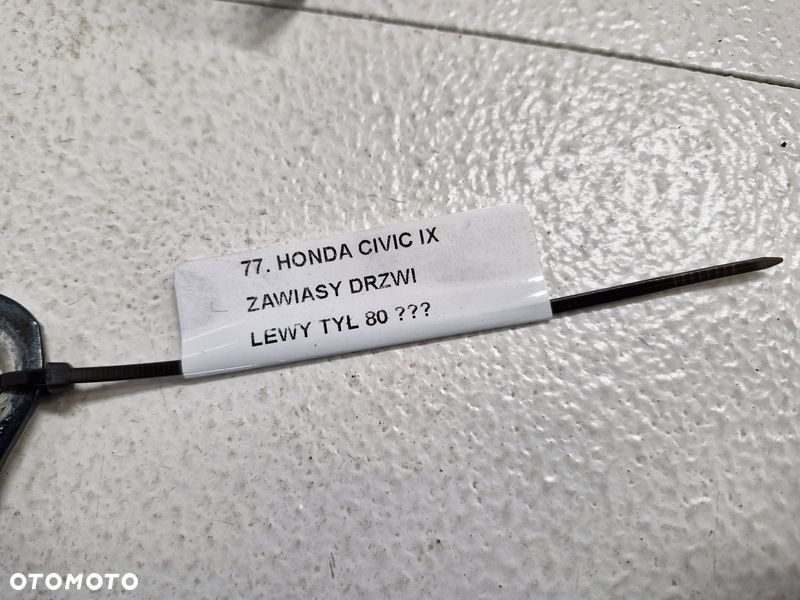 honda civic 9 ix hb zawiasy drzwi lewy tył lewe tylne góra dół komplet g535p - 4