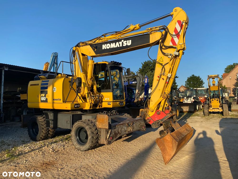 Komatsu PW180-10, 2018 ROK, 5400 MTH, PODPORY + PŁUG, Z NIEMIEC, PIĘKNY STAN - 1