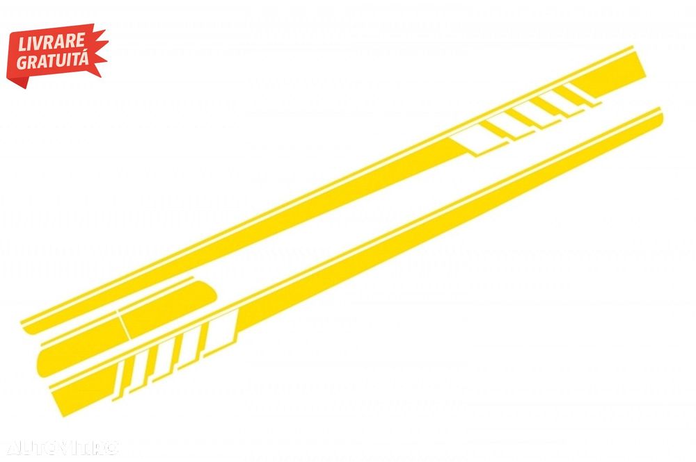 Set Stickere Capota/Plafon/Portbagaj si Laterale Galben Mat Mercedes C205 Coupe A2- livrare gratuita - 5