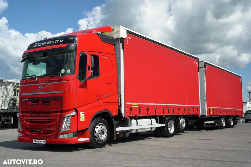 Volvo FH 460 / COMBINAȚIE TANDEM / 120 M3 / TRANSITION / I-SAVE / I-PARK COOL / DIRECȚIE CU RIDICARE A PUNTELOR / WIELTON / CORTINĂ ARMATĂ - 2