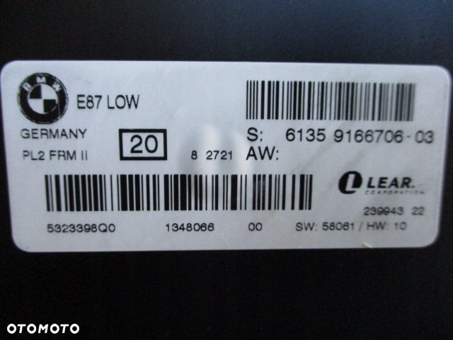 moduł świateł bmw e87 LOW 9166706-03 - 1