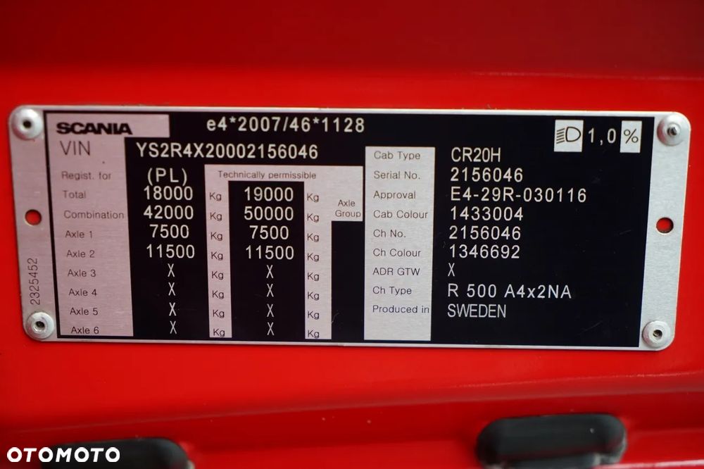 Scania R 500 / HYDRAULIKA / RETARDER / 2 ZBIORNKI PALIWA / EURO 6 - 37