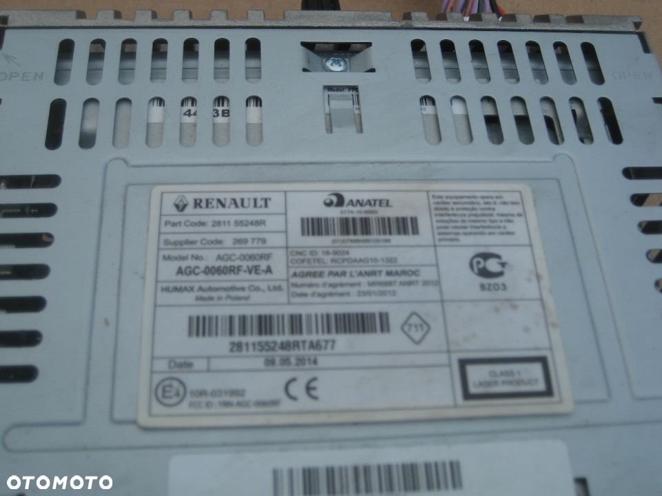 dacia duster lift 13-17r radio cd usb agc0060rf 281155248r - 5