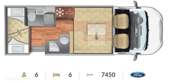 CI Horon 74XT Ford Transit jak Roller Team Kronos 274TL KRAJOWY I WŁAŚCICIEL - 3