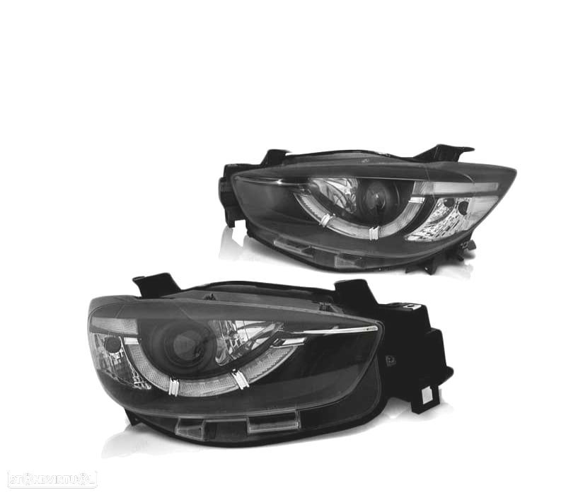 FARÓIS LED TRU DRL MAZDA CX5 11-15 PRETOS - 2
