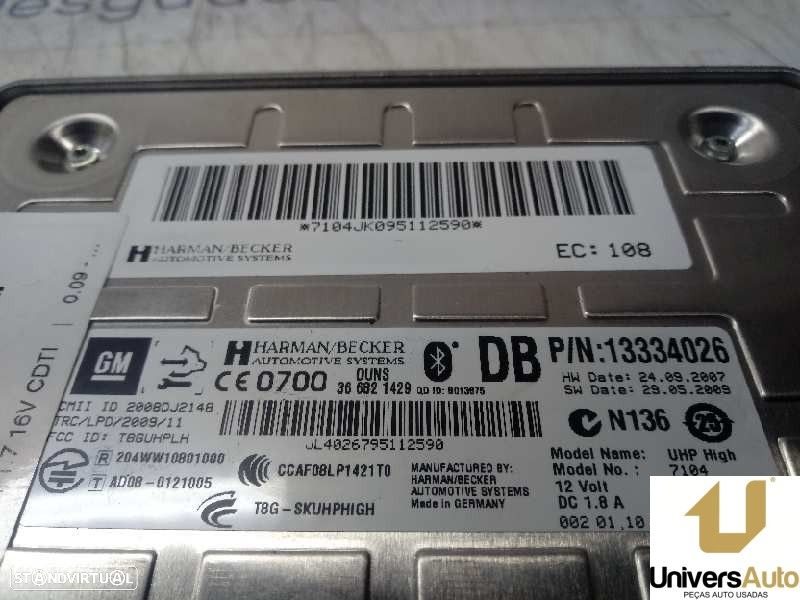 MODULO BLUETOOTH OPEL ASTRA H 2010 -13334026 - 2
