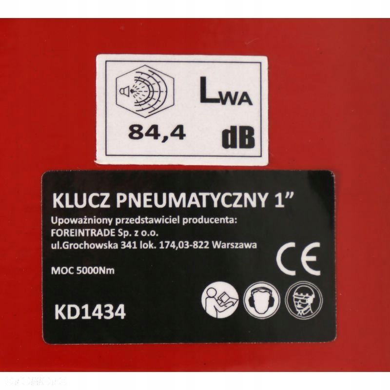 KLUCZ DO KÓŁ TIR PNEUMATYCZNY UDAROWY 1 CAL 5000Nm KD1434 - 4