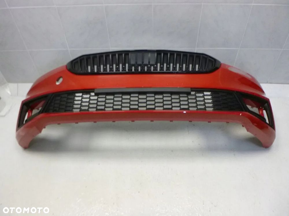 SKODA FABIA IV 4 ZDERZAK PRZÓD  PRZEDNI 4xPDC GRILL ATRAPA CHŁODNICY POD RADAR ORYGINAŁ - 17