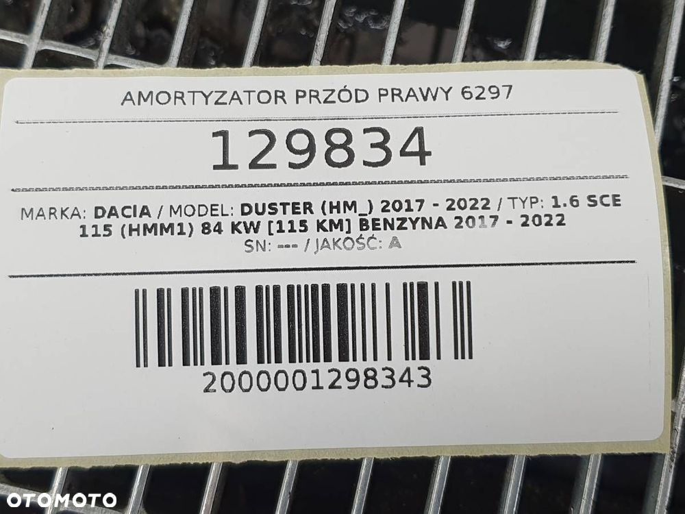 AMORTYZATOR MCPHERSON PRZÓD PRZEDNI PRAWY DACIA DUSTER II 1.6 - 10