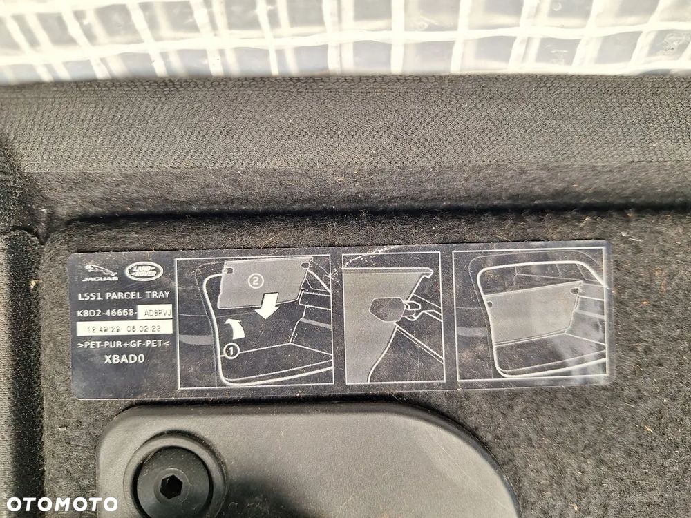 polka bagaznika  range rover evoque II l551 2018- k8d2-46668 orginal demontaz - 5