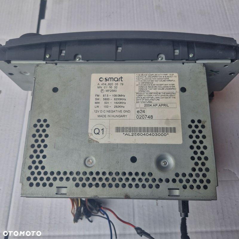 SMART FORFOUR RADIO CD RADIOODTWARZACZ A4548200579 - 4