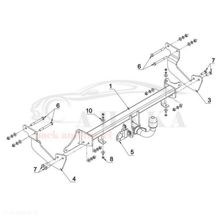 Hak Holowniczy Automat Do Ford Transit Courier Furgon, Bus Od 2014 - 3