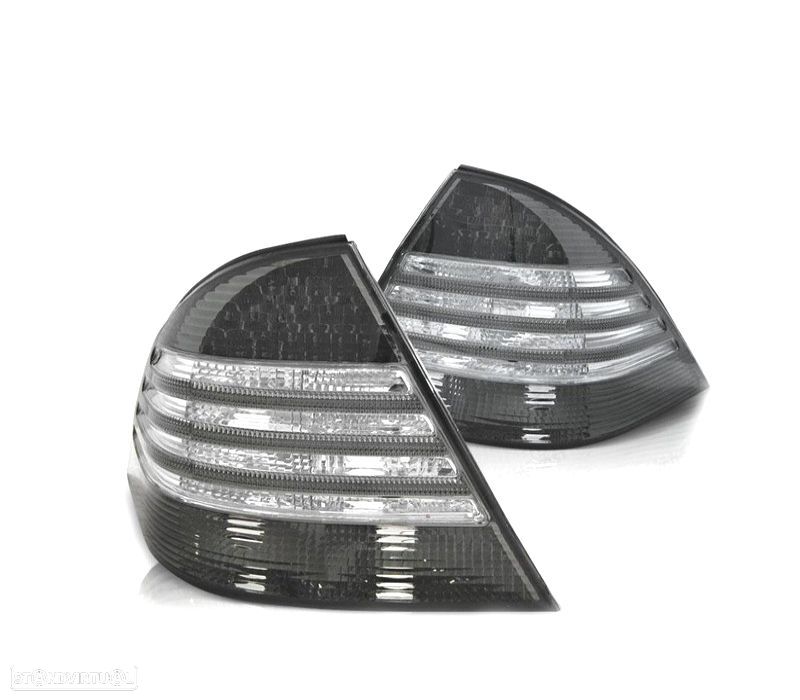FAROLINS TRASEIROS PARA MERCEDES CLASSE S W220 98-05 LED CROMADO FUMADO - 1
