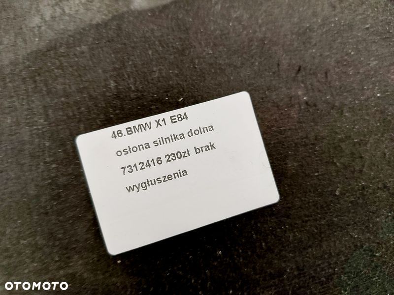 bmw x1 e84 osłona silnika dolna 7312416 - 10