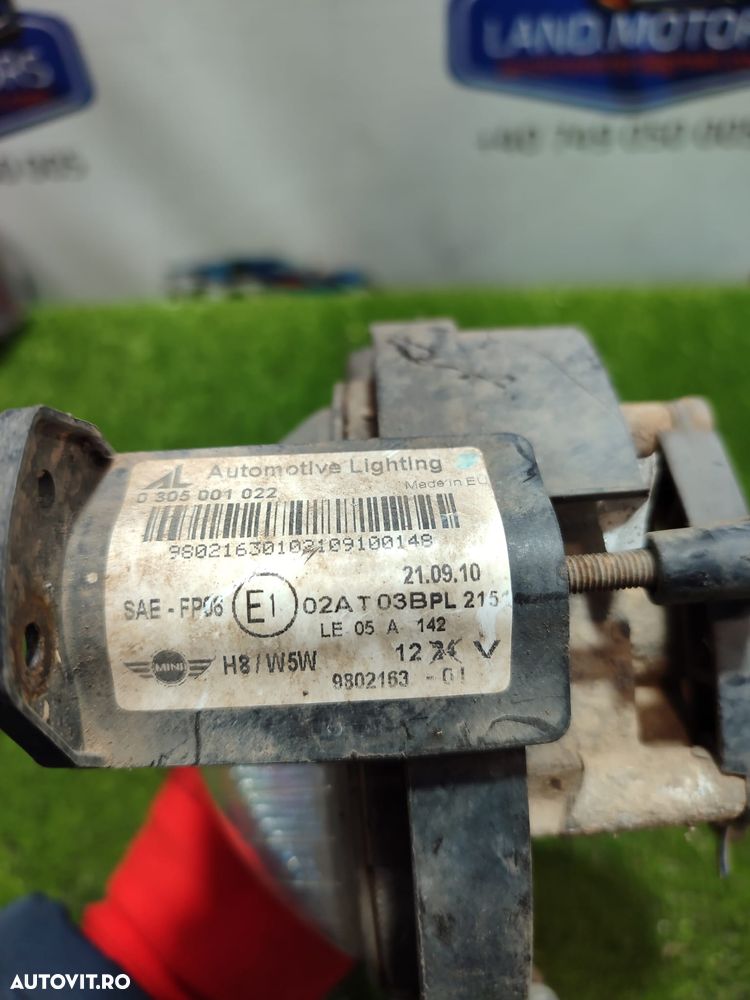 PROIECTOR CEATA STANGA MINI COOPER D ALL4 Countryman R60 2010 1.6 DIESEL COD OEM 9802163-01 / 9802163 / 0305001022 / 2010-2016 - 8