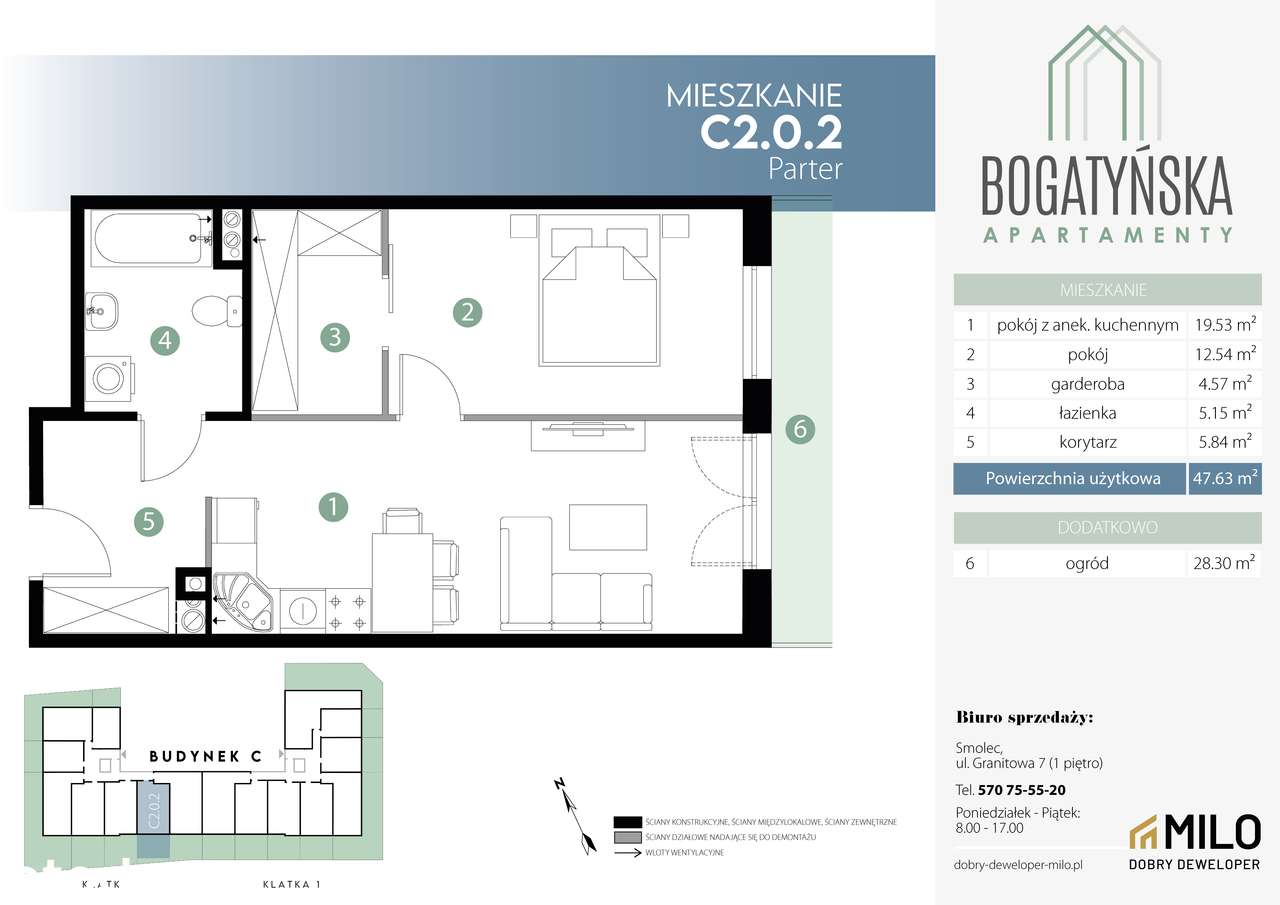 Bogatyńska Apartamenty Mieszkanie C2.0.2 - NOWY ETAP!
