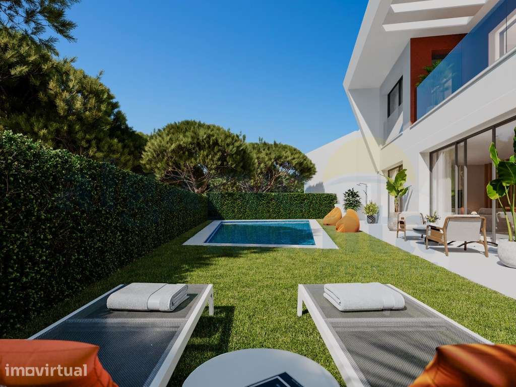 Moradia T4 de Arquitetura Contemporânea com Piscina, Rooftop e Vist... - Grande imagem: 3/46