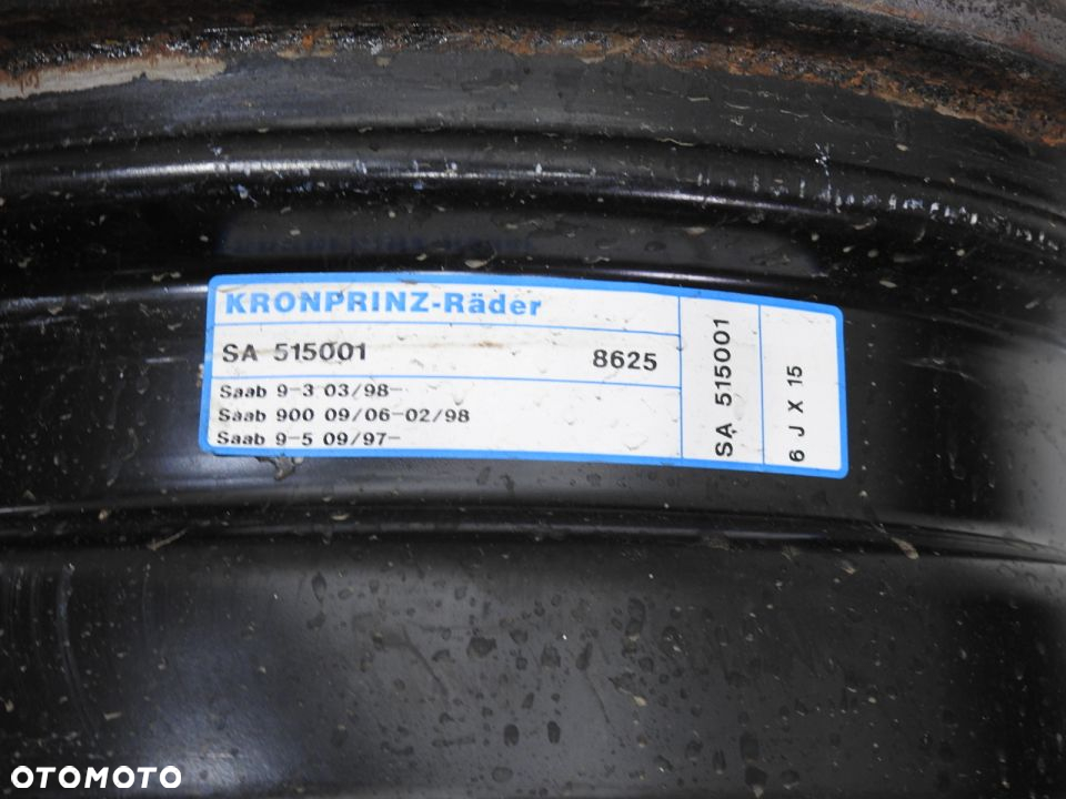 FELGA FELGI STALOWE 15 SAAB 9-5 95 - 7