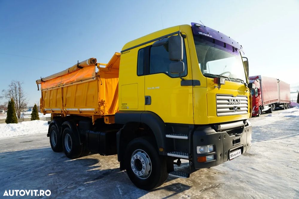 MAN TGA 26.410 / 6x4 / BASCULATOR 3 LATURĂ / MEILLER KIPER / MANUAL / - 15