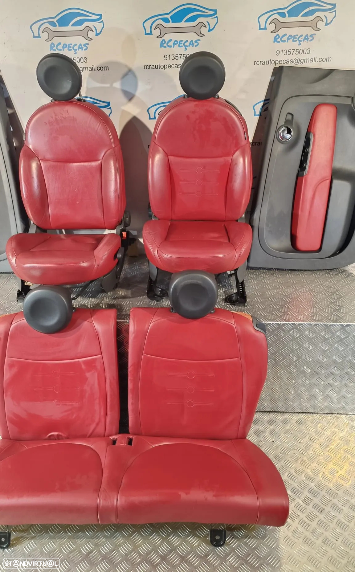 .BANCOS FIAT 500 312 SPORT PELE QUARTELAS - 13